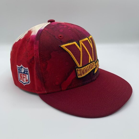 Washington Commanders NFL Maroon White New Era Tie Dye Snapback Hat M/L - Picture 1 of 7